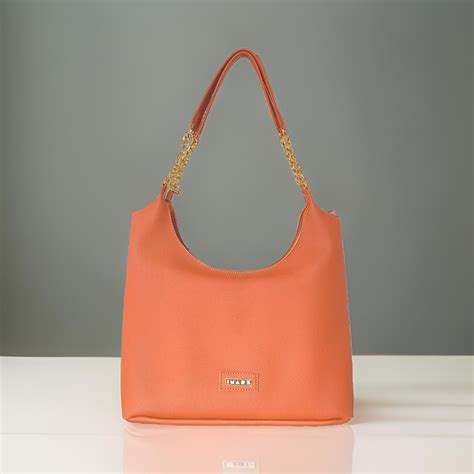 Shoulder Hobo Chain Bag Tan | Vegan Leather Women & Girl's Handbag ...