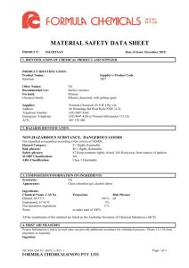 Ethanol Safety Data Sheet (SDS) - Chemical Hazards & Safety