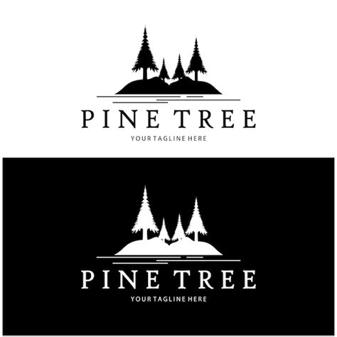 Simple pinecone logo pine tree designfor businessbadgeemblempine ...