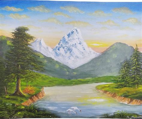 MDK ART GALLERY NATURE LANDSCAPE PAINTING Natural Colors 16 inch x 20 ...