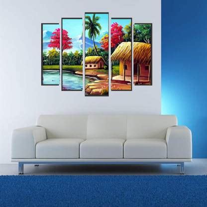 Ocean Decore village home 3d wall poster Large Self Adhesive Sticker ...