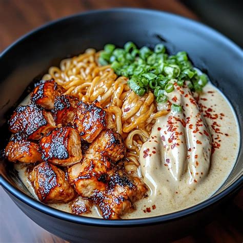 Fiery Chicken Ramen with Creamy Garlic Sauce - Grammy Recipes