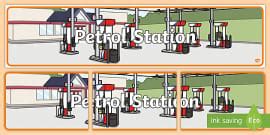 Petrol Station Safety Signs (teacher made) - Twinkl