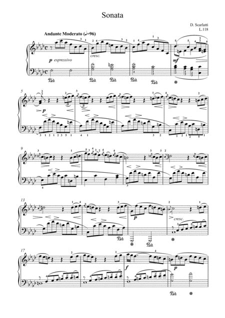 Free sheet music for Keyboard Sonata in F minor, K.466 (Scarlatti ...