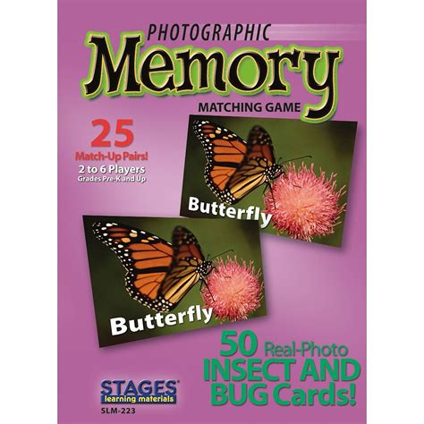 Buy Stages Learning Materials Picture Memory Insects and Bugs Card Game ...