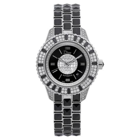 Christian Dior Christal Black Diamonds Ceramic Steel Unisex Watch ...