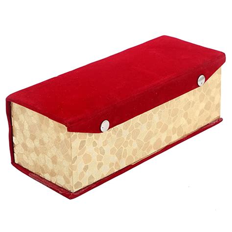 Kuber Industries Stone Design Wooden One Rod Velvet Bangle Storage Box ...
