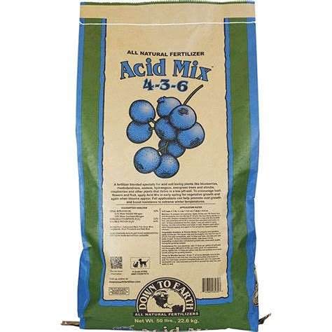 Down To Earth All-Natural Acid Mix Fertilizer 4-3-6, 50 lb - Potassium ...