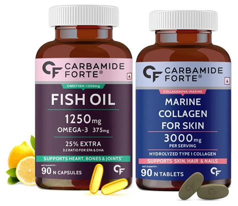 Carbamide Forte Hydrolyzed Marine Collagen, 90 Tablets & Carbamide ...