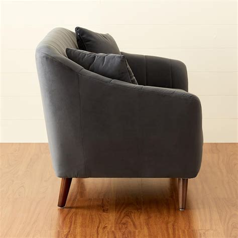 Buy Ivy Velvet 2-Seater Sofa - Grey from Home Centre at just INR 29995.0