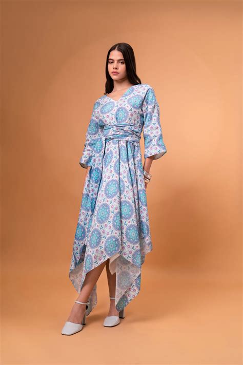 Buy V-Neck Linen Midi Dress Online| The RealB