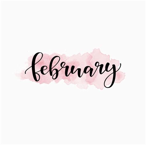 February In Cursive Lowercase