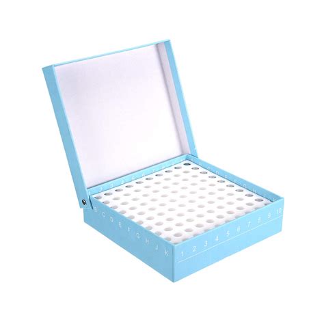 uxcell 8.5mm Hole Dia. Tube Rack Polypropylene 100-Well Blue for 0.5ml ...