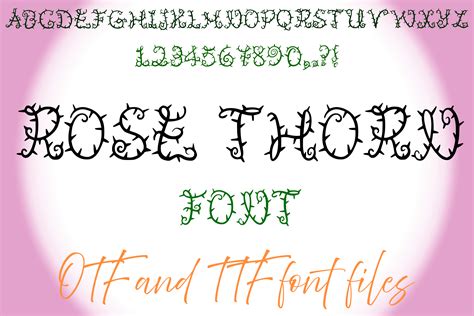Rose Thorn Font by squeebcreative · Creative Fabrica