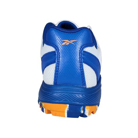 Reebok Re-volve Tech Cricket Shoe, White/Shocking Orange/Vector Blue ...