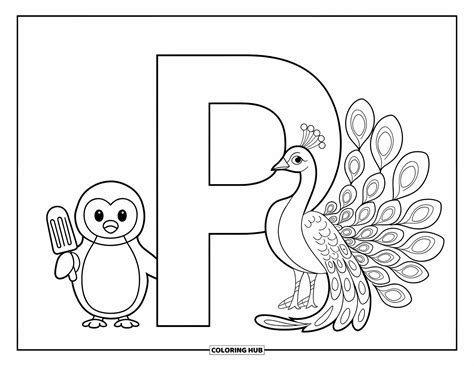 100+ Letter P Coloring Pages for Kids & Adults (Free Printable PDFs)