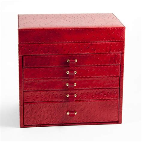 Bey-Berk Leather Jewelry Chest & Travel Case Set