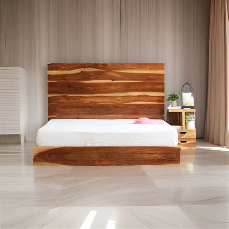 Seven Gru Solid Wood Bed: Designer Wooden Bed in Bangalore