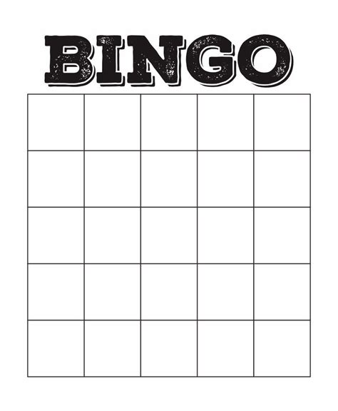 Blank Bingo Card 4X4 - Printable Templates