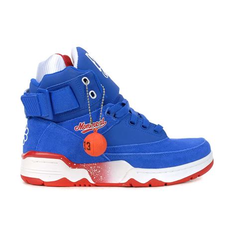 Patrick Ewing 33 HI Montreal Blue/White/Red Basketball Shoes - WOOKI.com