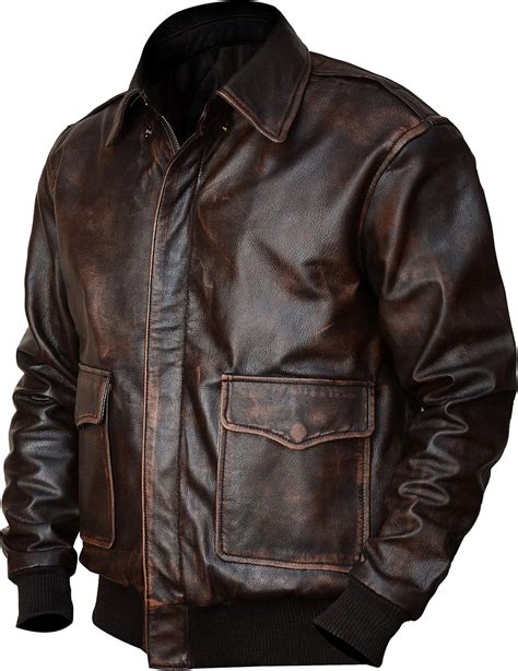 Men’s HBO Exclusive Band of Brothers Leather WWII A-2 Bomber Jacket ...