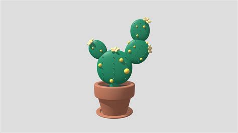 Cartoon Cactus and Pot 1 - Buy Royalty Free 3D model by Philip Storm ...
