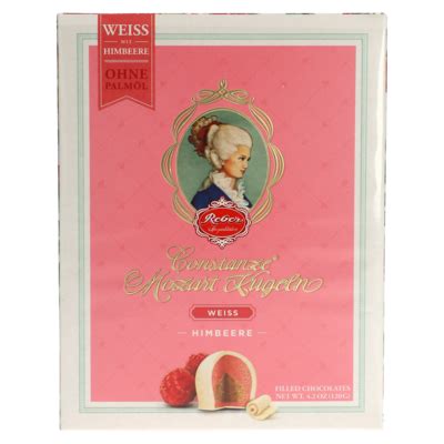 Reber Weiße Constanze® Mozart-Kugeln Himbeer 6er Packung [8196356R ...