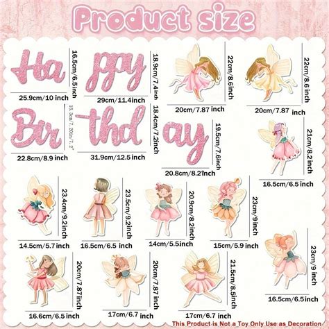 Fairy Birthday Party Decoration Flower Fairies Birthday Banner Fairy Hanging Decoration Colorful ...