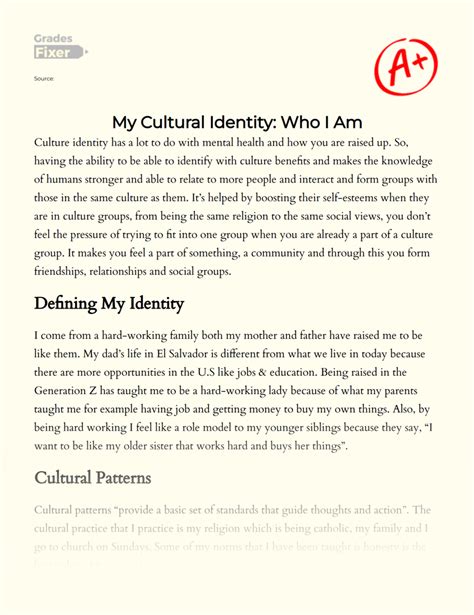 Cultural Identity Essay Example 的图像结果