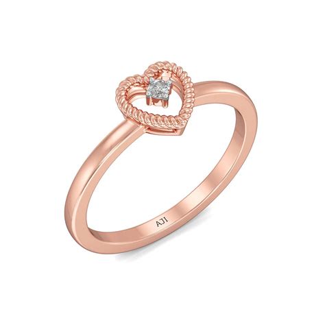 Joyalukkas 18k (750) Yellow Gold and Diamond Ring for Girls : Amazon.in ...