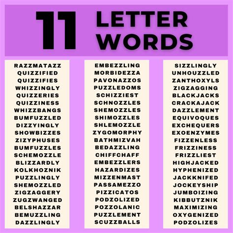11 Letter Words - Online Word Finder