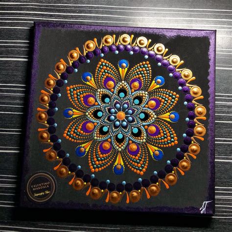 Mandala Dot Painting with Beads
