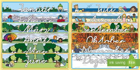 Months of the Year Display Banner Pack German (teacher made)