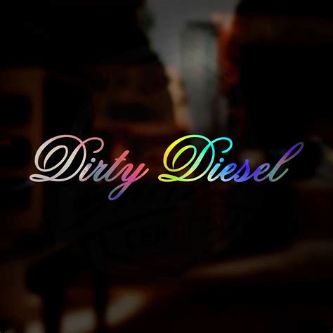 Buy Dirty Diesel JDM Sticker Decal, Oil Slick Chrome Holographic ...