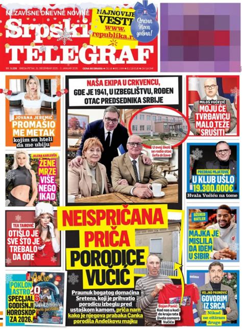 Novine: "Srbija je stabilna i bezbedna zemlja"; "Ciljevi su mir i novo ...