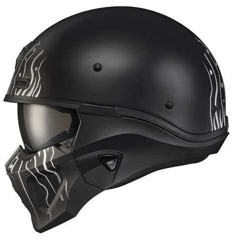 Scorpion Usa Covert X Tribe Matte Black White Helmet