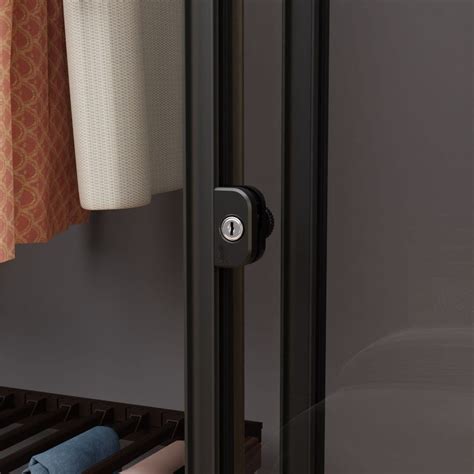 Walk-in Sliding Push Lock - Glass / Wood