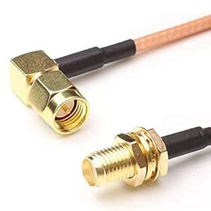 Buy Mountanya SMA Male Right Angle to Female Connector RG316 Coaxial ...