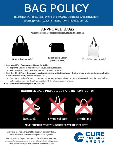 Arena Policies | CURE Insurance Arena