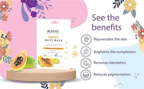 Buy DR.RASHEL Papaya Face Sheet Mask With Serum For Women and Men | All ...