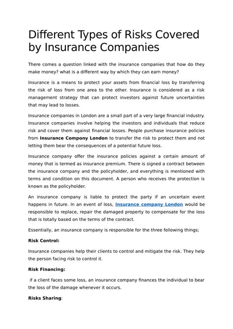 Insurance Coverage Risks 的图像结果
