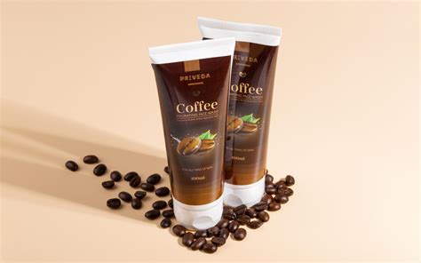 Priveda Coffee face wash packaging design — Akkshit Khattar