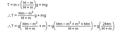 Two mass M and m are connected at two ends of an inextensible string ...