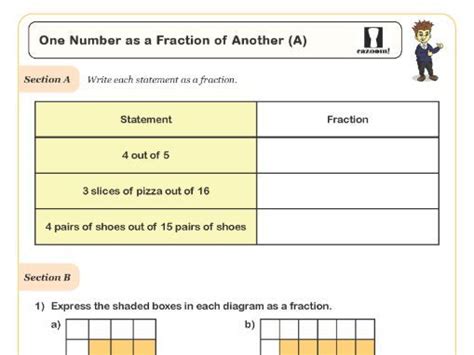 One number as a fraction of another | Teaching Resources