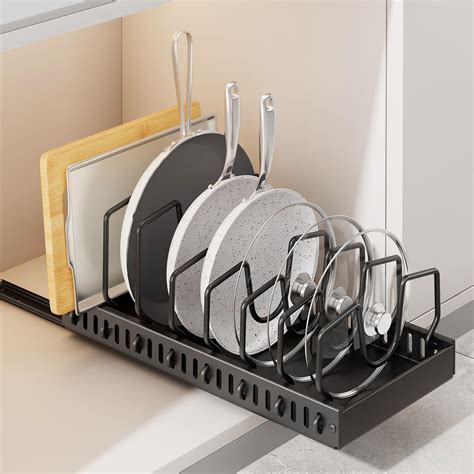 Amazon.com - Pots and Pans Organizer Under Cabinet, Pull Out Cabinet ...