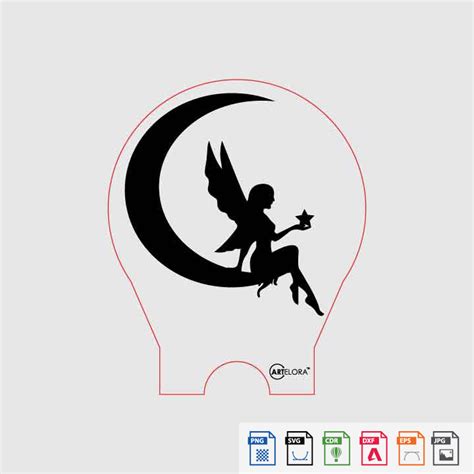 Laser Engraving Moon Angel – ArtElora