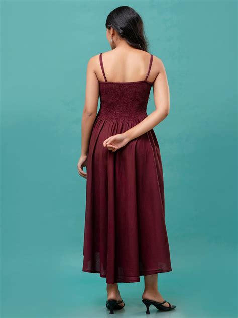 RAYON NOODLE STRAP FULL DRESS – feranoid