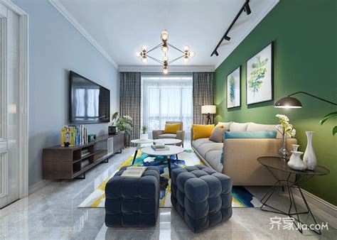 优蓝灰色调三居室 雅致温馨的居家空间设计案例 - 家居装修知识网