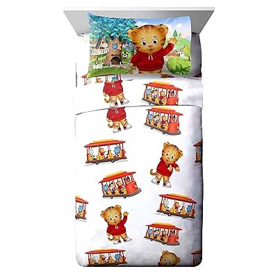 PBS Kids Daniel Tiger White Twin Sheet Set with India | Ubuy