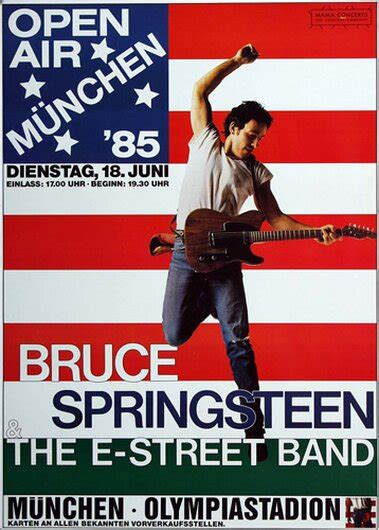 Bruce Springsteen - Born in the USA, München 1985 - Konzertplakat, US ...